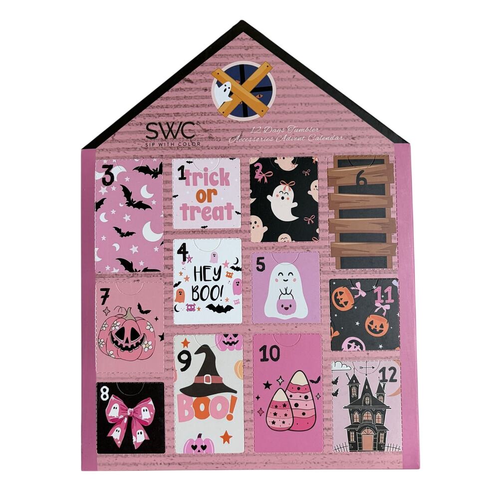 SWC Sip With Color 12 Days of Tumbler Accessories Halloween Advent Calendar